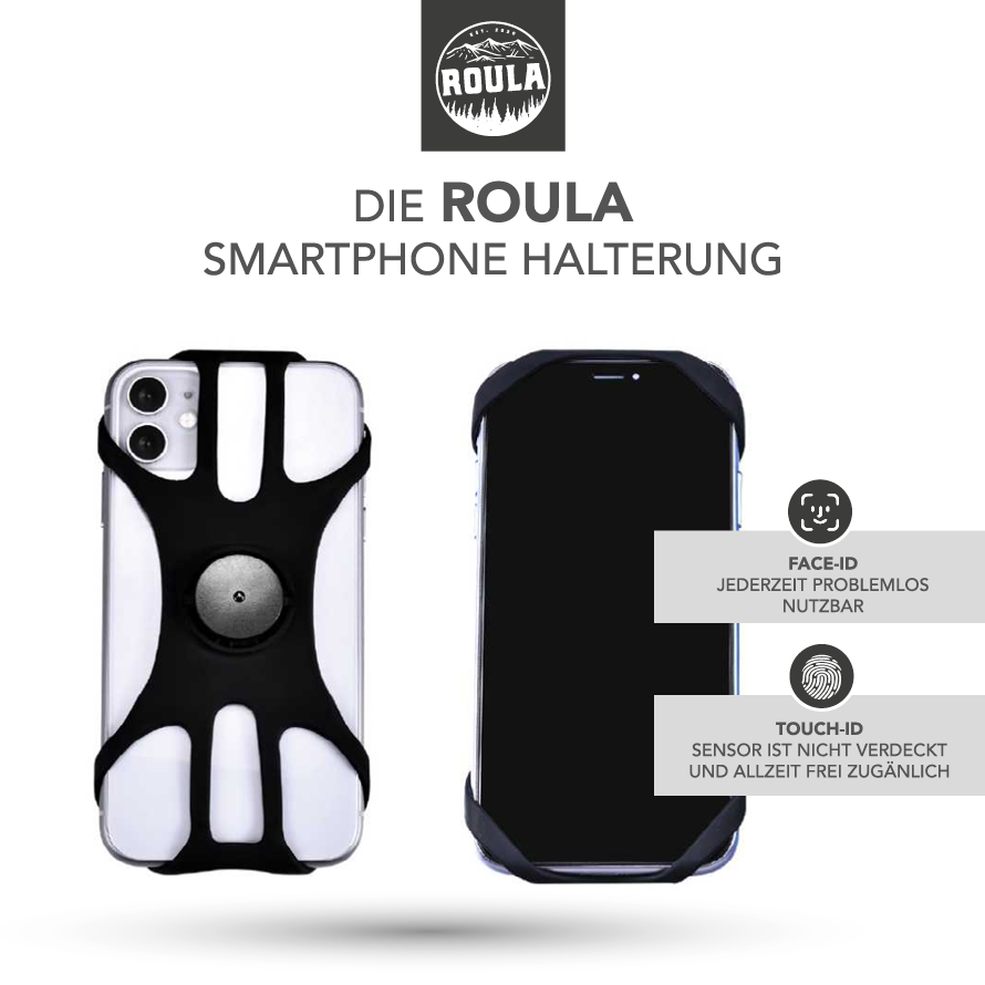 ROULA Smartphone Fahrradhalterung universal - für Apple, Samsung, Huaw